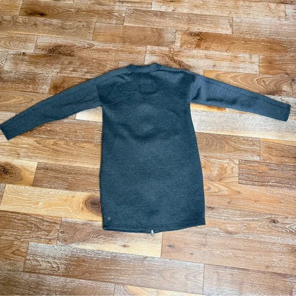 Zella Long Double-Zip Charcoal Gray Sweat Jacket in Women’s Size Small - Picture 5 of 11